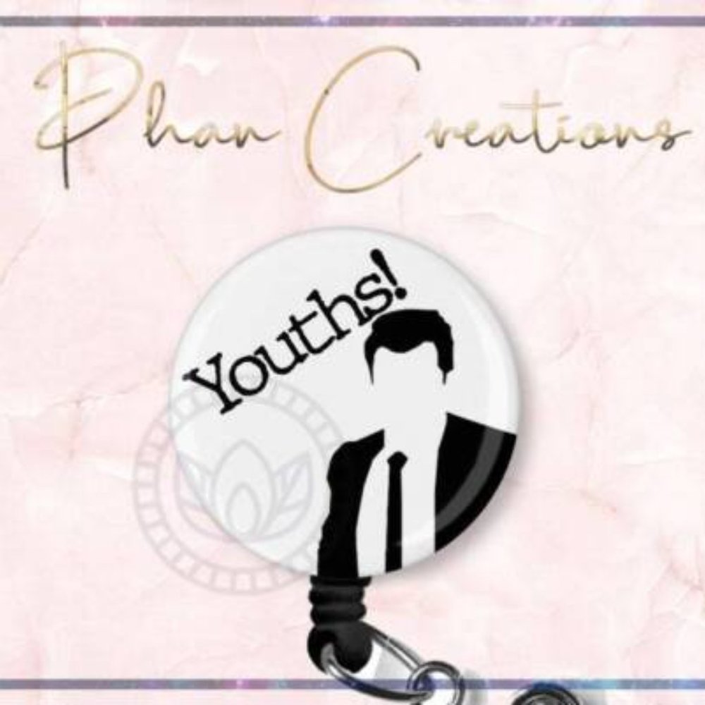 Youths Retractable Badge Reel Schmidt Funny CNA Nurse ID Holder